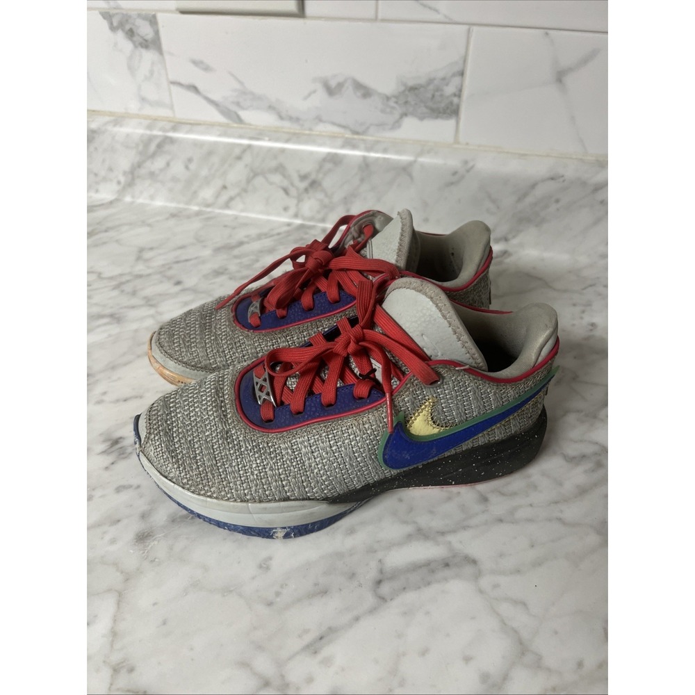 Men's 5.5Y Nike LeBron XX 20 Nike‎ Lifer Grey Basketball Shoes DQ8651-002